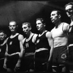 Jan Olij (tweede van links) met SS boksers