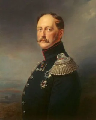 Nicolaas I van Rusland - Portret door Franz Krüger