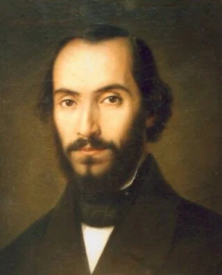 Nicolae Bălcescu in 1851 - Portret door Gheorghe Tattarescu