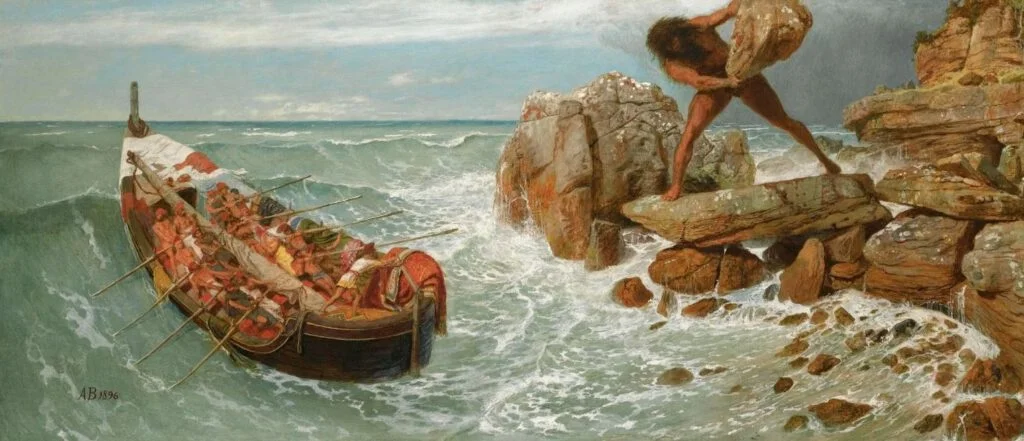 Polyphemos en Odysseus - Arnold Böcklin, 1896