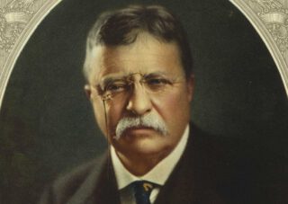 Kleurenportret van Theodore Roosevelt