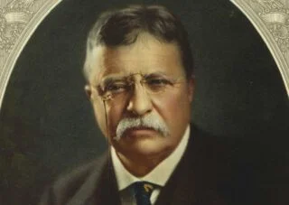 Kleurenportret van Theodore Roosevelt