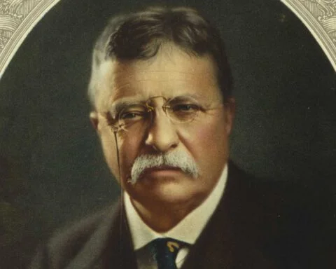 Kleurenportret van Theodore Roosevelt