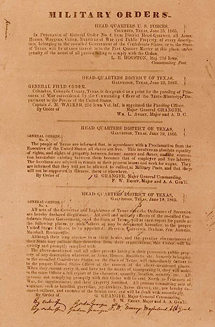 Generaal Gordon Grangers General Order No. 3 van 19 juni 1865.