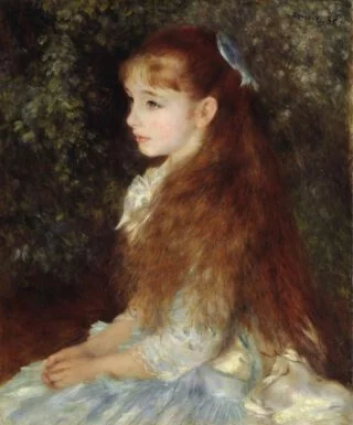 Petite fille au ruban bleu - Pierre-Auguste Renoir, 1880