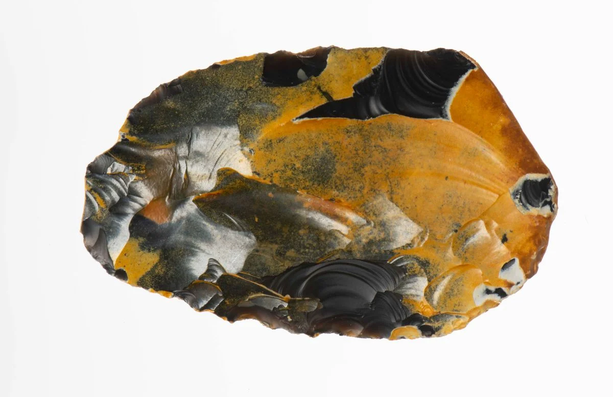 Vuurstenen ‘schaaf’, 80.000-50.000 jaar oud | Foto © Rijksmuseum van Oudheden