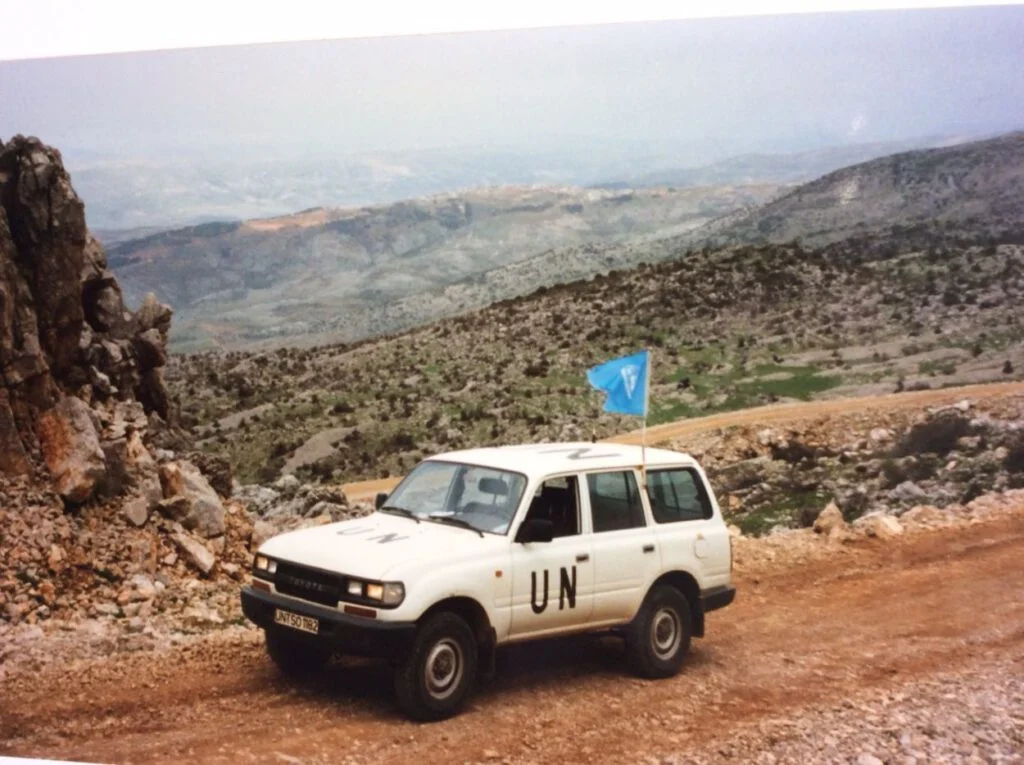 Patrouille in het grensgebied Libanon-Syrië-Israel. Bron: Privécollectie Albert Vinke.