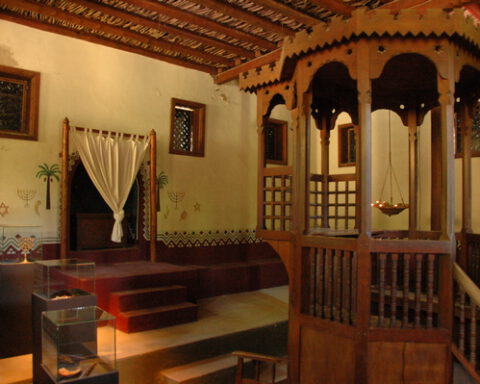 Reconstructie van een antieke synagoge (Museumpark Orientalis)