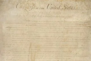 Pagina van de originele Bill of Rights