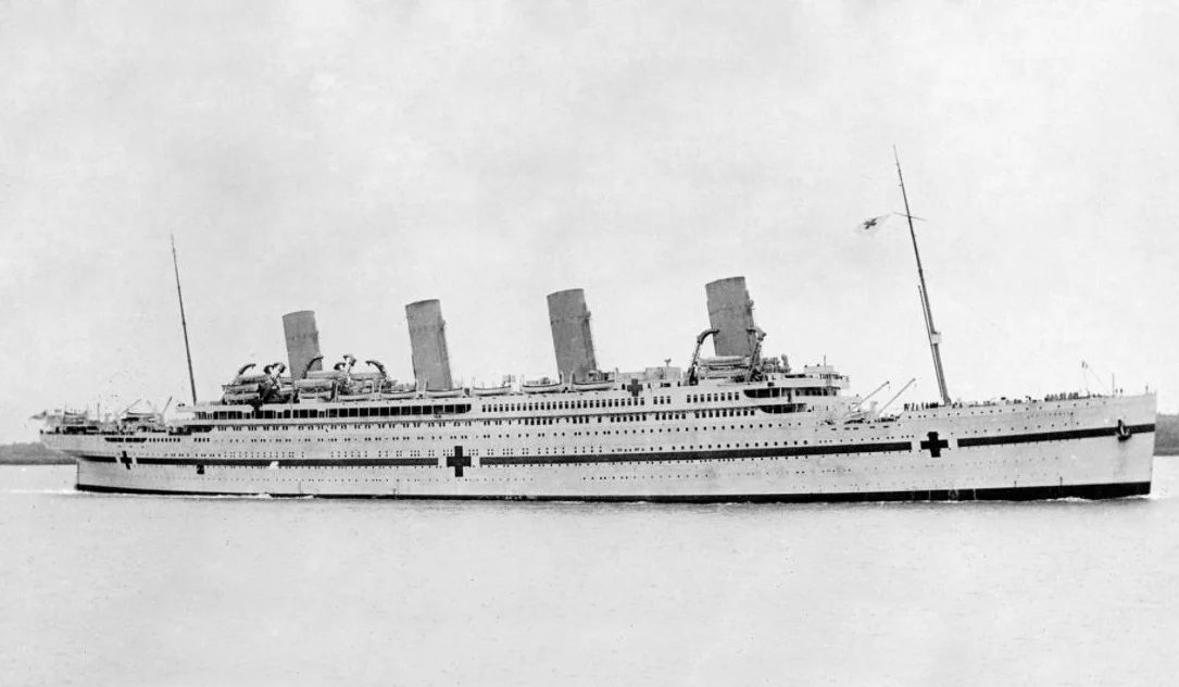 Hospitaalschip HMHS Brittanic tijdens de Eerste Wereldoorlog