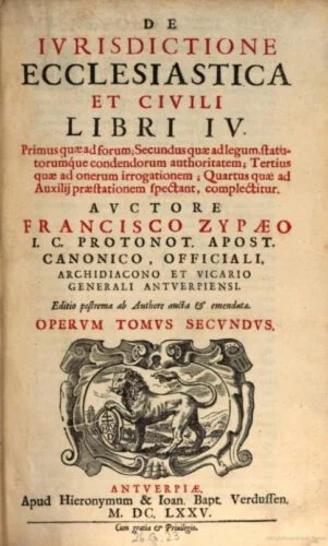 De iurisdictione ecclesiastica et civili libri - Franciscus Zypaeus