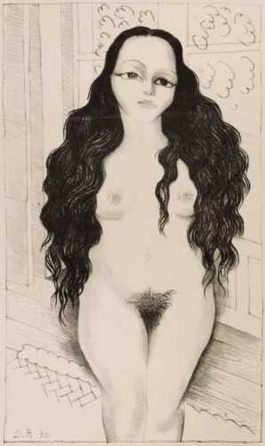 Diego Rivera, Naakt met lang haar (Dolores Olmedo), 1930