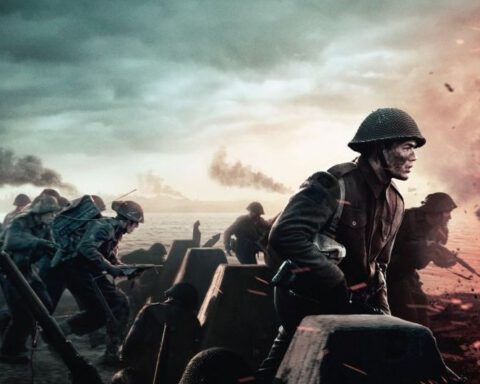 Filmposter 'Slag om de Schelde' - detail