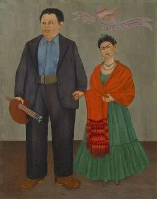 Frida Kahlo, Frieda and Diego Rivera, 1931 Collection SFMOMA Albert M. Bender Collection, gift of Albert M. Bender Copyright© Banco de Mexico Diego Rivera & Frida Kahlo Museums Trust, Mexico, D.F. / Artists Rights Society (ARS), New York