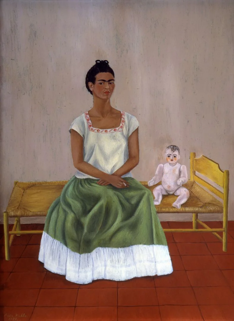Frida Kahlo, Self-portrait with Bed ,1937 Courtesy of The Jacques and Natasha Gelman Collection of 20th Century Mexican Art and The Vergel Foundation/INBAL-Secretaría de Cultura. © 2021 Banco de Mexico Diego Rivera Frida Kahlo Museums Trust, Mexico DF c/o Pictoright Amsterdam 2021