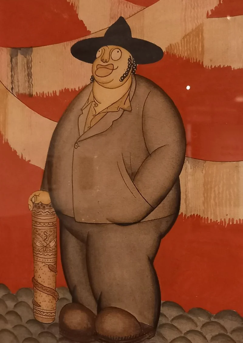Miguel Covarrubias, Portret van Diego Rivera, ca. 1929. Aquarel op papier. The Jacques and Natasha Gelman Collection of 20th Century Mexican Art and the Vergel Foundation. Foto Marina Marijnen