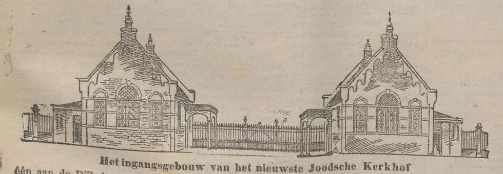 Illustratie van het ingangsgebouw in het Rotterdamsch Nieuwsblad van 14 juni 1894.