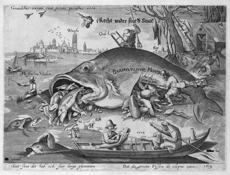 De grote vissen eten de kleine, 1619