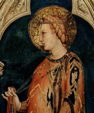 De heilige Elisabeth van Thüringen - Schilderij van Simone Martini, veertiende eeuw