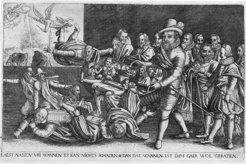 Maurits scheidt het kaf van het koren, 1618