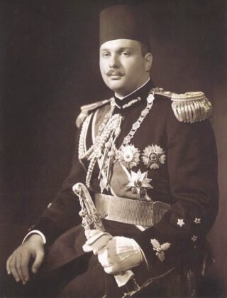 Koning Faroek I van Egypte in 1946