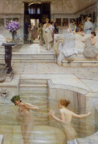 Algemene afbeelding van een Romeins bad - Lawrence Alma-Tadema, 19e eeuw
