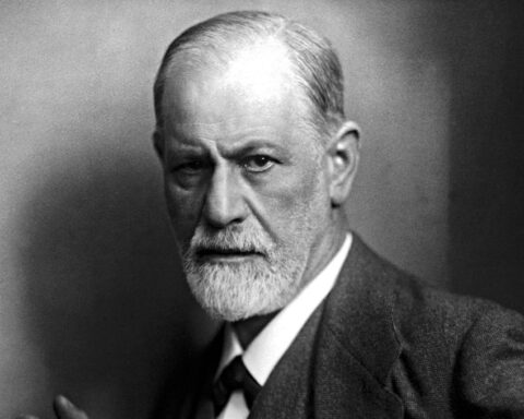 Sigmund Freud gefotografeerd door zijn schoonzoon Max Halberstadt, ca. 1921