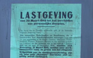 Oproep tot dwangarbeid in Friesland, 1945