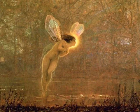 De godin Iris - John Atkinson Grimshaw