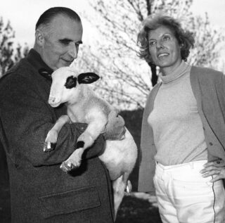 Georges Pompidou en zijn vrouw Claude in 1965