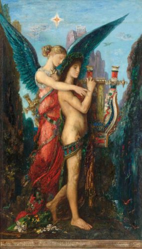 Hesiodus en de Muze - Gustave Moreau, 1891