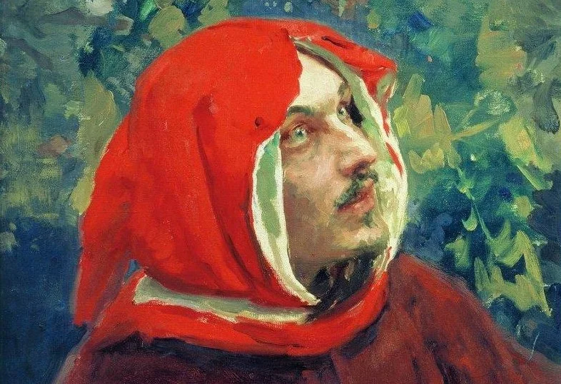 Portret van Dante - Ilja Jefimovitsj Repin, 1897