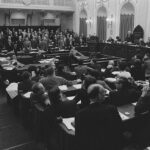 Tweede Kamer tijdens een debat in 1971