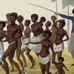 Inlijving van Afrikaanse slaven - Gravure van William Blake, opgenomen in het beroemde boek van John Gabriel Stedman
