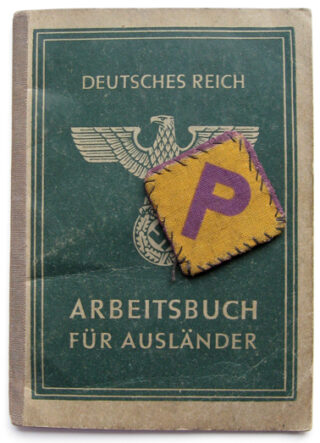 Arbeitsbuch Für Ausländer (Werkboek voor buitenlanders) identiteitsbewijs afgegeven aan een Poolse gedwongen arbeider in 1942 