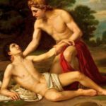 De dood van Hyacinthus - Schilderij van Alexandre Kisseliov