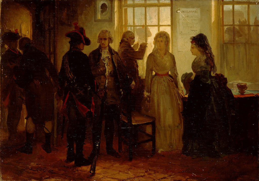 De aanhouding van de prinses van Oranje bij Goejanverwellesluis - Charles Rochussen, 1787