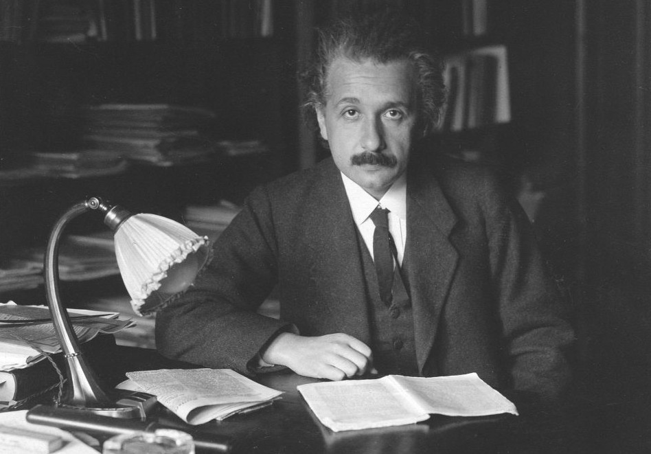 Einstein als professor aan de universiteit van Berlijn (1920)