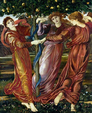 Hesperiden en de gouden appelen - Edward Burne-Jones, circa 1869