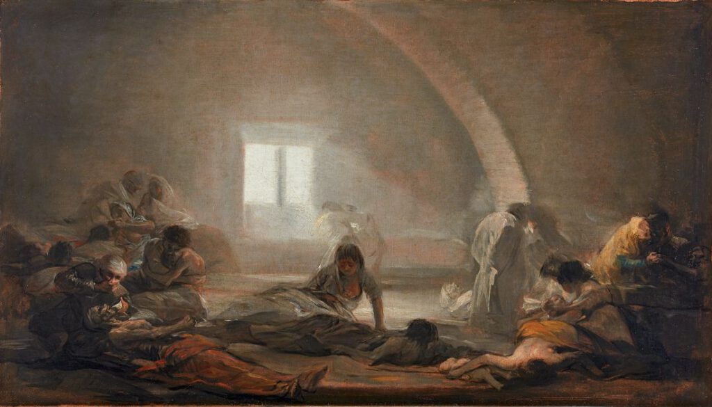 Ziekenhuis van de pestlijders - Francisco de Goya, 1808-1810