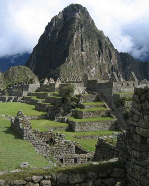 Machu Picchu, de beroemde ruïnestad van de Inca's in Peru.
