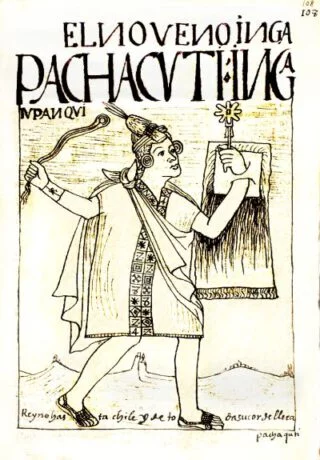 Pachacuti, tekening van Guamán Poma