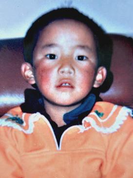 Gedhun Choekyi Nyima, de elfde Pänchen Lama, in 1995 ontvoerd door Chinese spionagediensten