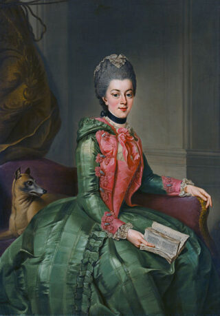 Portret van Frederika Sophia Wilhelmina (1751-1820), prinses van Pruisen - Johann Georg Ziesenis, ca. 1768
