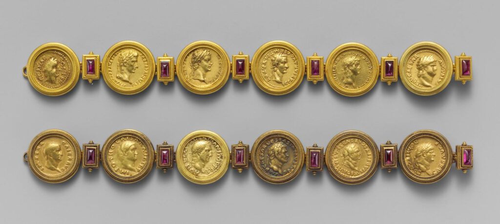 Armband met de eerste twaalf Romeinse keizers | © foto The Metropolitan Museum of Art, New York, inv. 67.265.7a-f en 67.265.8a-f