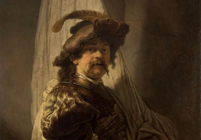 De Vaandeldrager - Rembrandt (detail)