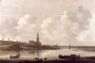 Gezicht op de Rijn bij Rhenen, Jan van Goyen
