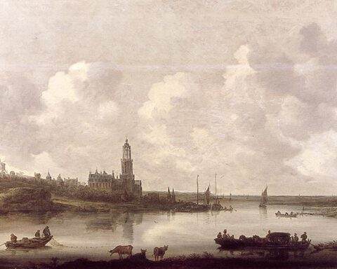 Gezicht op de Rijn bij Rhenen, Jan van Goyen