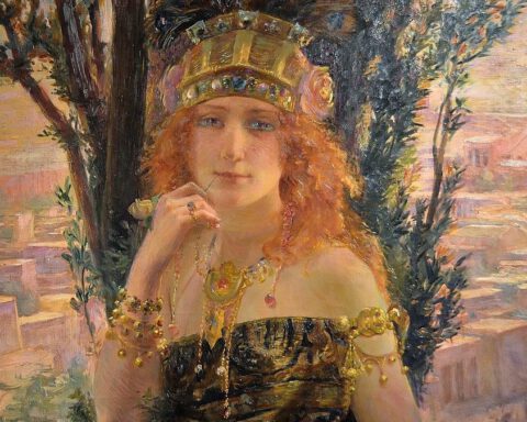Helena op een schilderij van Gaston Bussière (1862-1928)