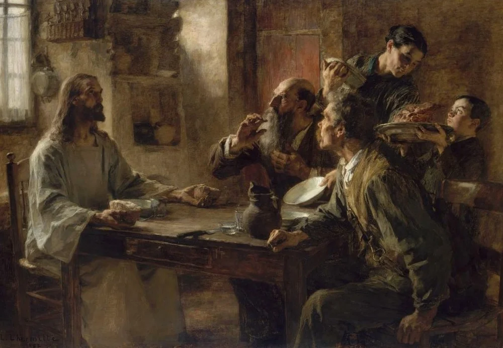 L�on Augustin Lhermitte - Friend of the Humble (Supper at Emmaus) 1892